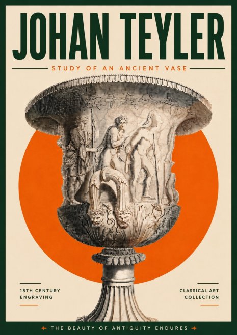 Johan Teyler Study of an Ancient Vase No5 - Juliste