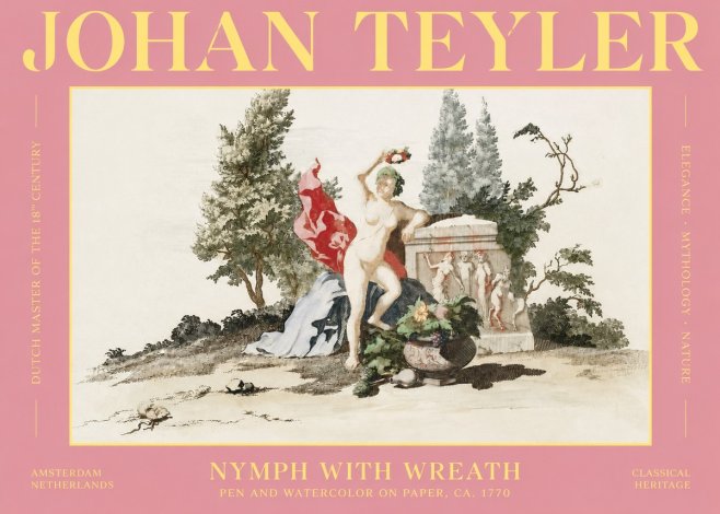 Johan Teyler Nymph with Wreath No2 - Juliste