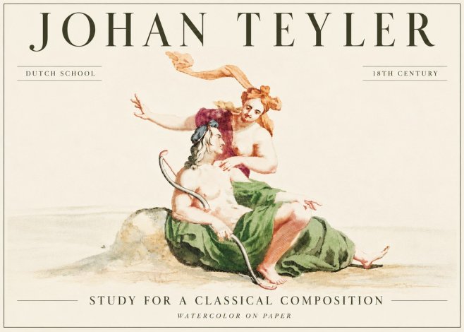 Johan Teyler Study for a Classical Composition No6 - Juliste