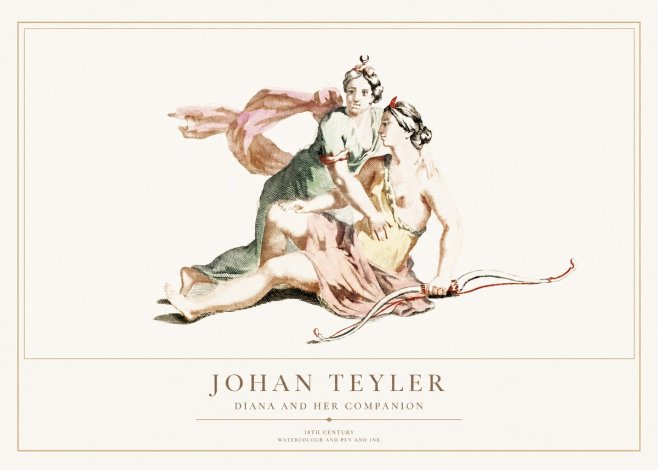 Johan Teyler Diana and Her Companion No1 - Juliste