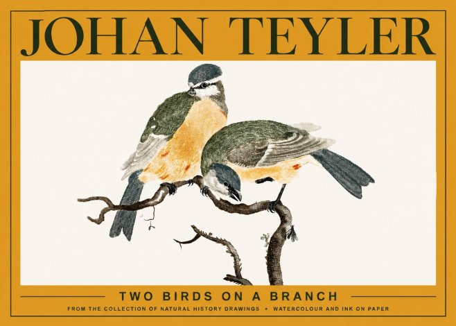 Johan Teyler Two Birds on a Branch No3 - Juliste