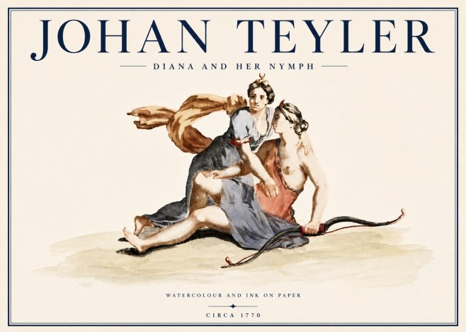 Johan Teyler Diana and Her Nymph No6 - Juliste
