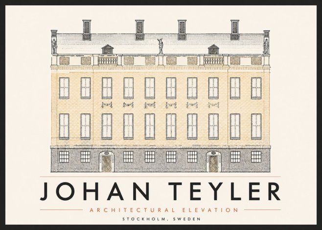 Johan Teyler Architectural Elevation No6 - Juliste