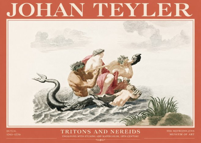 Johan Teyler Tritons and Nereids No4 - Juliste