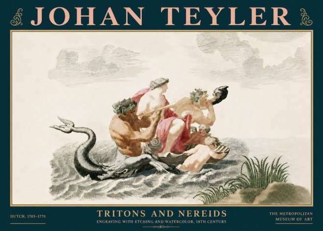 Johan Teyler Tritons and Nereids No5 - Juliste