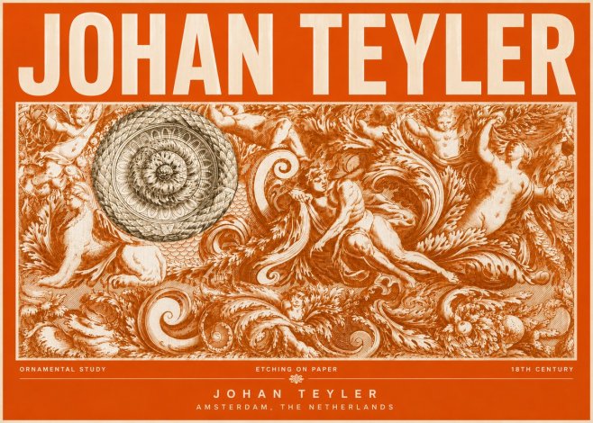 Johan Teyler Ornamental Study No6 - Juliste
