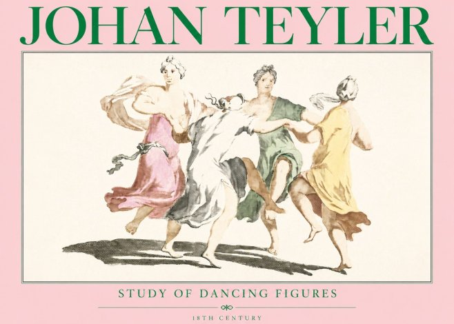 Johan Teyler Study of Dancing Figures No3 - Juliste