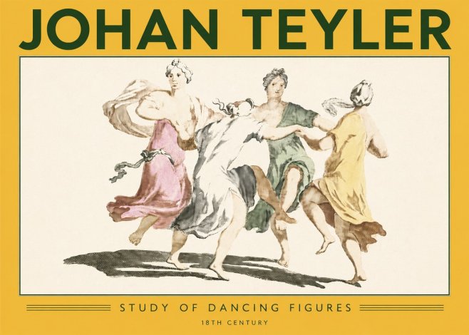 Johan Teyler Study of Dancing Figures No6 - Juliste