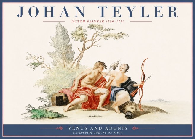 Johan Teyler Venus and Adonis No4 - Juliste