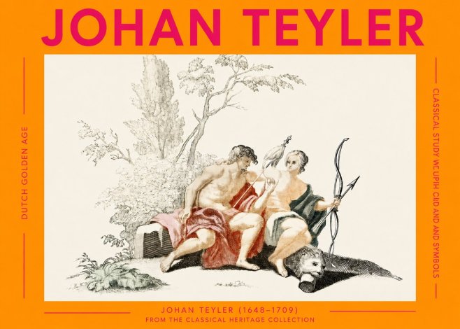Johan Teyler Classical Study with Cupid and Symbols No2 - Juliste