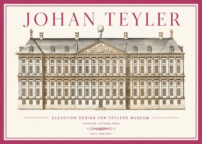 Johan Teyler Elevation Design for Teylers Museum, Haarlem No3 - Juliste