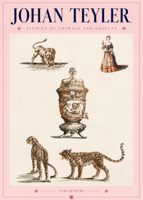 Johan Teyler Studies of Animals and Objects No4 - Juliste
