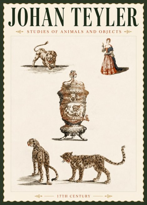 Johan Teyler Studies of Animals and Objects No5 - Juliste