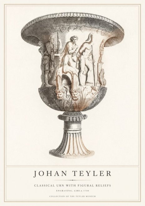 Johan Teyler Classical Urn with Figural Reliefs I No1 - Juliste