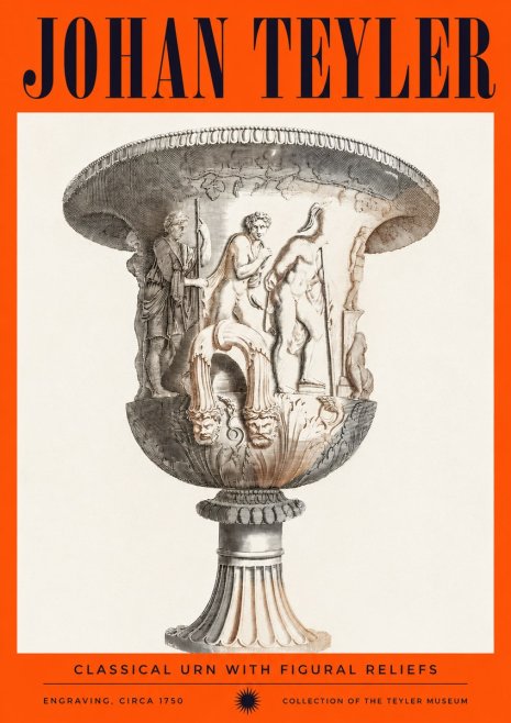 Johan Teyler Classical Urn with Figural Reliefs I No2 - Juliste