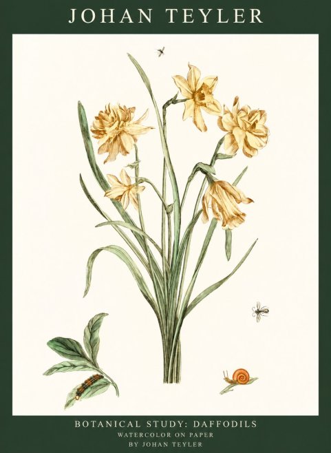 Johan Teyler Daffodils No3 - Juliste