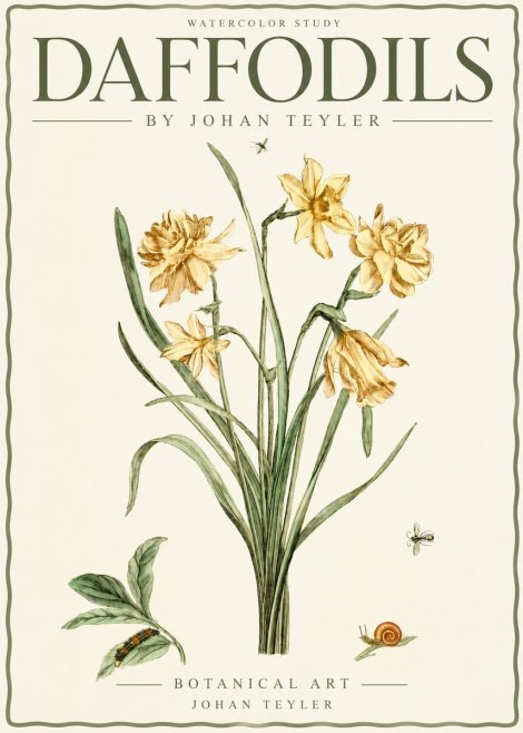 Johan Teyler Daffodils No5 - Juliste