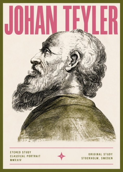 Johan Teyler Profile Study No5 - Juliste