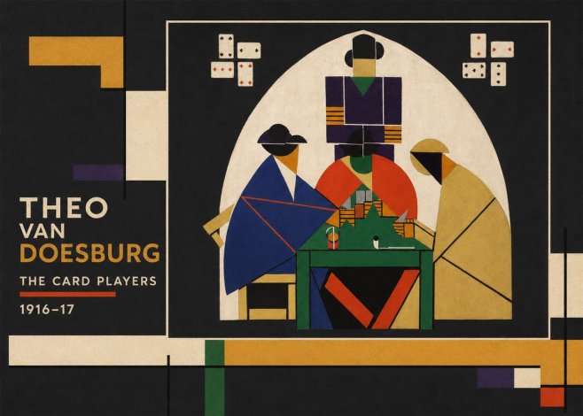 Theo van Doesburg The Card Players No2 - Juliste