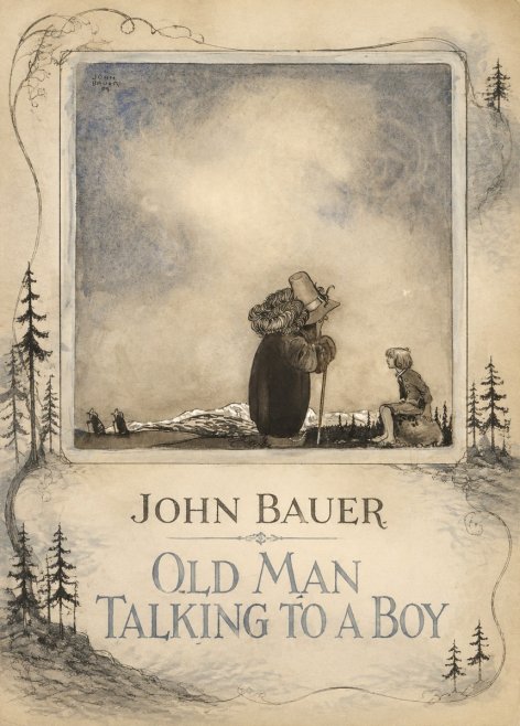 John Bauer Old Man Talking to a Boy No2 - Juliste