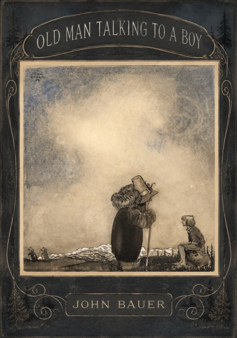 John Bauer Old Man Talking to a Boy No4 - Juliste