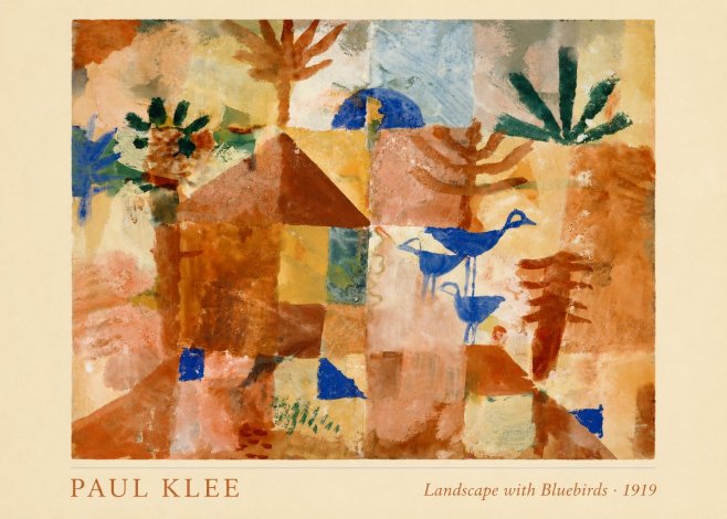 Paul Klee Landscape with Bluebirds No4 - Juliste