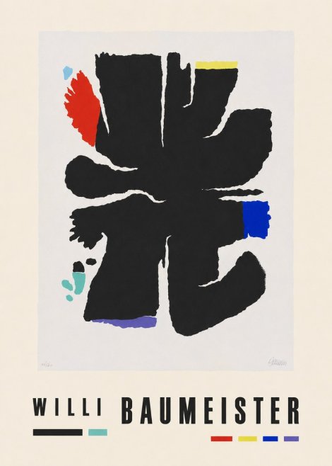 Willi Baumeister Abstract Composition No3 - Juliste