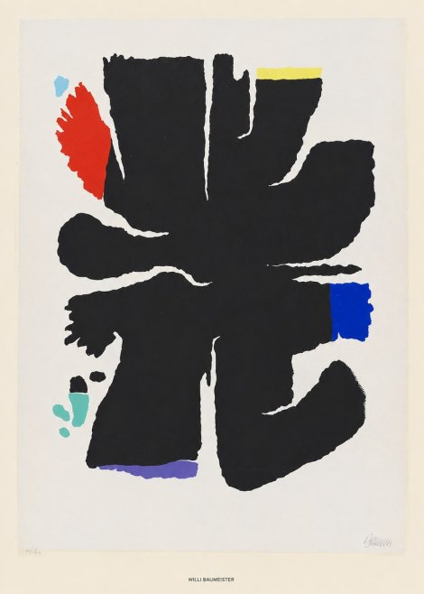 Willi Baumeister Abstract Composition No5 - Juliste