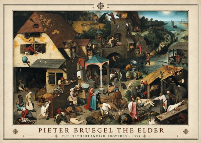 Pieter Bruegel The Netherlandish Proverbs II No1 - Juliste