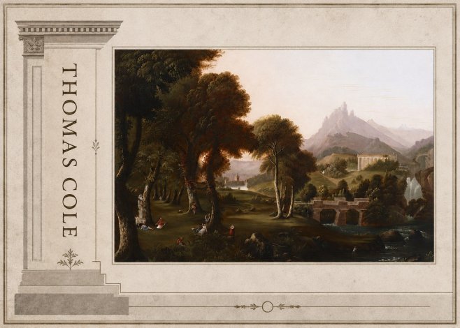 Thomas Cole The Old Mill, Sunset No2 - Juliste