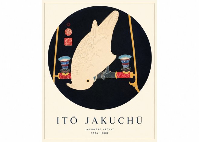 Itō Jakuchū White Cockatoo No1 - Juliste