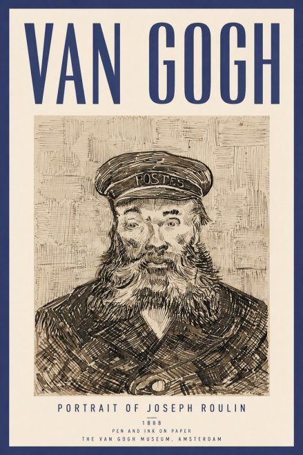 Van Gogh Portrait of Joseph Roulin I No4 - Juliste