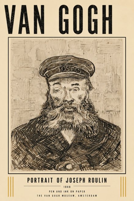 Van Gogh Portrait of Joseph Roulin I No5 - Juliste
