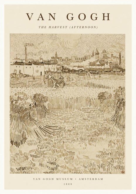 Van Gogh The Harvest (Afternoon) No1 - Juliste