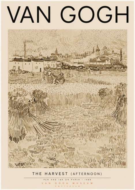 Van Gogh The Harvest (Afternoon) No3 - Juliste