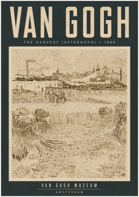 Van Gogh The Harvest (Afternoon) No4 - Juliste