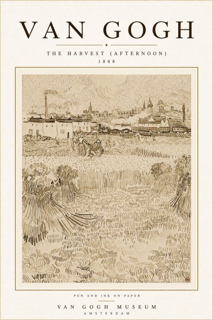 Van Gogh The Harvest (Afternoon) No6 - Juliste