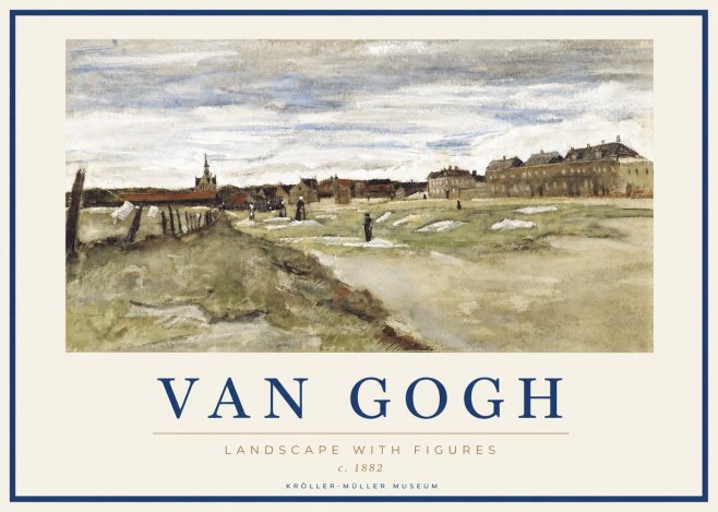 Van Gogh Landscape with Figures No2 - Juliste