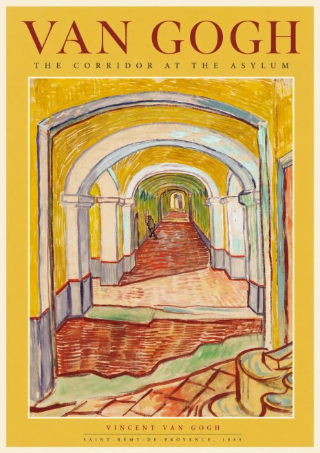 Van Gogh The Corridor at the Asylum No1 - Juliste