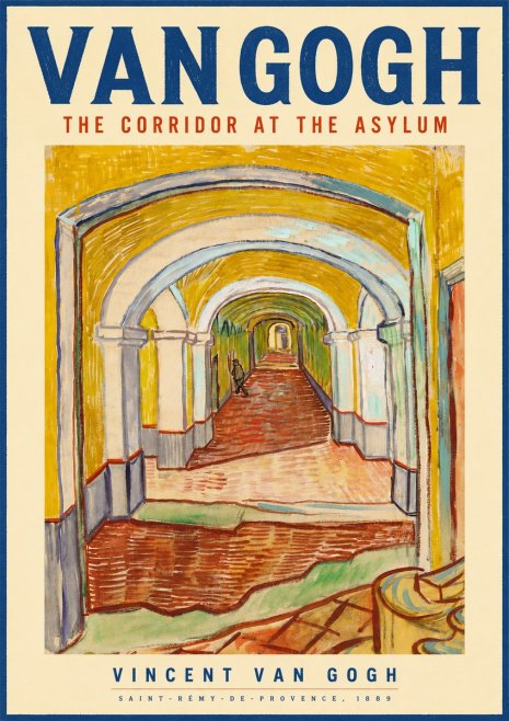 Van Gogh The Corridor at the Asylum No4 - Juliste