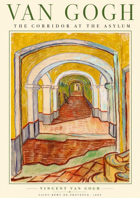 Van Gogh The Corridor at the Asylum No5 - Juliste