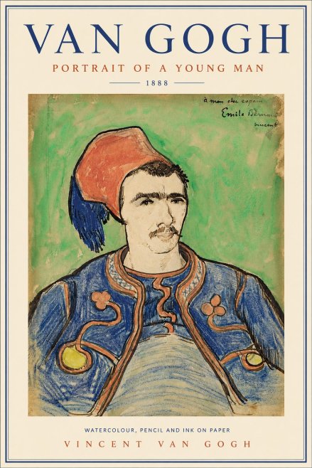 Van Gogh Portrait of a Young Man No5 - Juliste