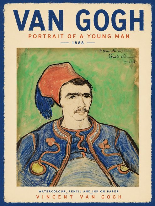 Van Gogh Portrait of a Young Man No6 - Juliste