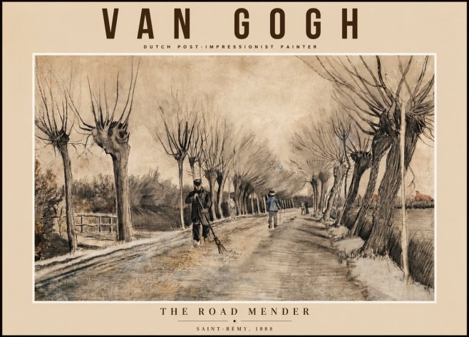 Van Gogh The Road Mender I No3 - Juliste