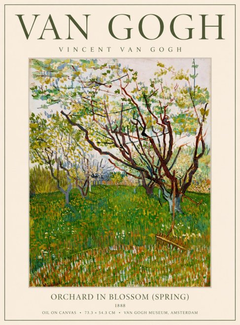 Van Gogh Orchard in Blossom (Spring) No1 - Juliste