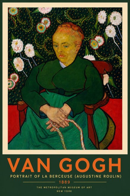 Van Gogh Portrait of La Berceuse (Augustine Roulin) No2 - Juliste
