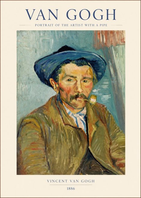 Van Gogh Portrait of the Artist with a Pipe No1 - Juliste