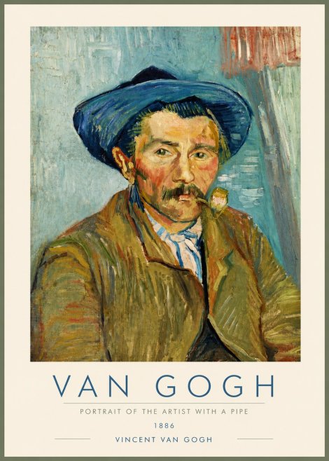 Van Gogh Portrait of the Artist with a Pipe No4 - Juliste