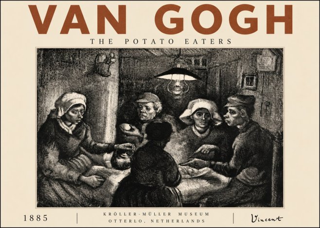 Van Gogh The Potato Eaters I No4 - Juliste