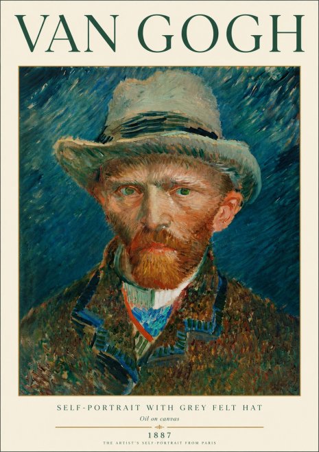Van Gogh Self-portrait with Grey Felt Hat I No4 - Juliste